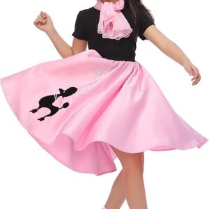 NWT Sock Hop Sweetie Girl’s Poodle Skirt and 2 Scarves Size Small 4-6